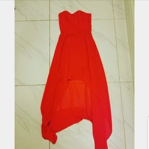 H&M strapless high-low dress